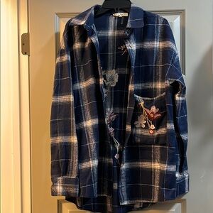 Blue Plaid Button Down Shirt